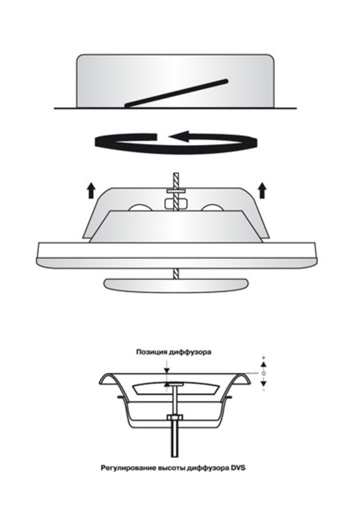 REGA black DVS-P 200 Черный диффузор металлический приточный