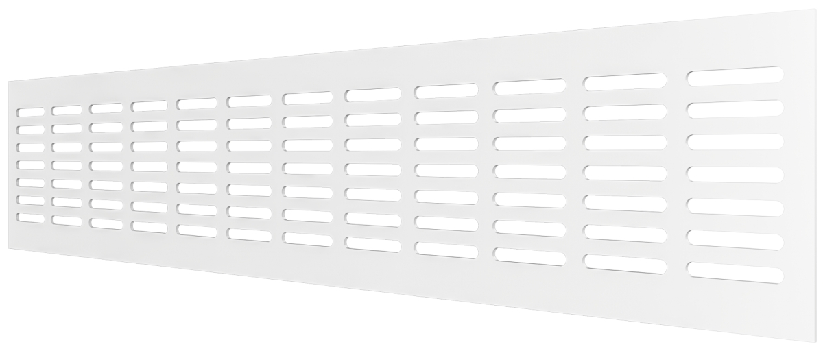 Решетка переточная алюминиевая с покрытием полимерной эмалью 480x100 4810DP Al Белая