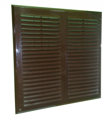 Решетка накладная 350х350 мм коричневая Maxpol 350МХР