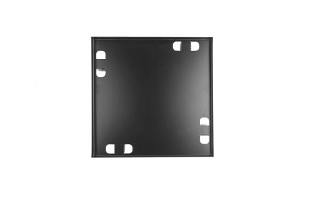 Решетка теневая под плитку РТМ 200х200мм для вентилятора d100мм черная металлическая