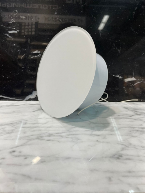 Тонкий бесшумный вытяжной вентилятор для ванной Mmotors ММР 120 глянцевое стекло круг белый